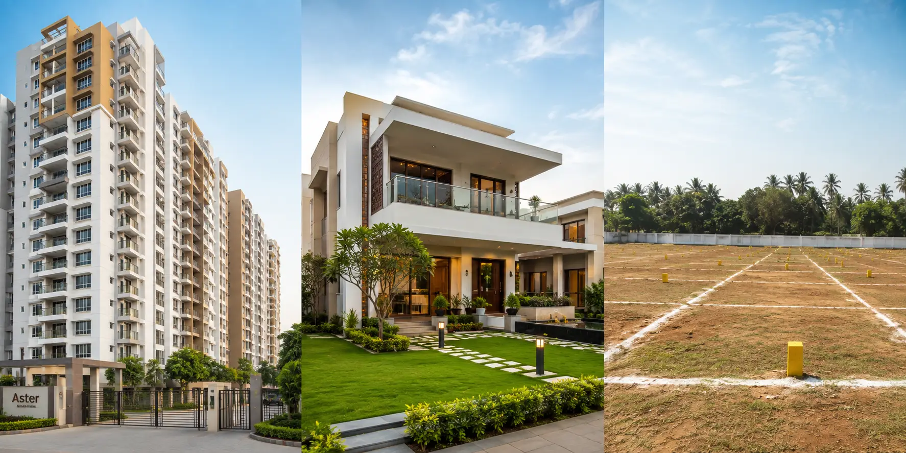 Comparison of flat, independent house and plot Vastu considerations